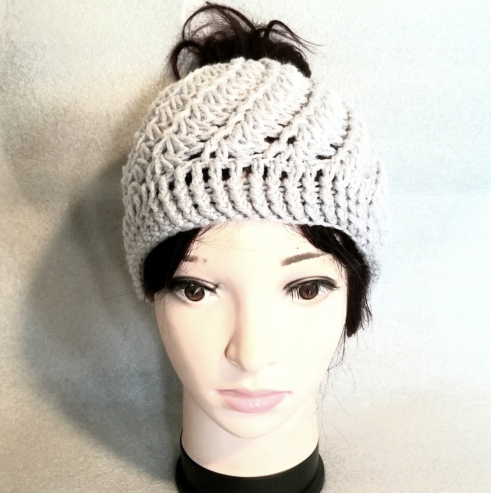 Crotcheted Ponytail Beanie